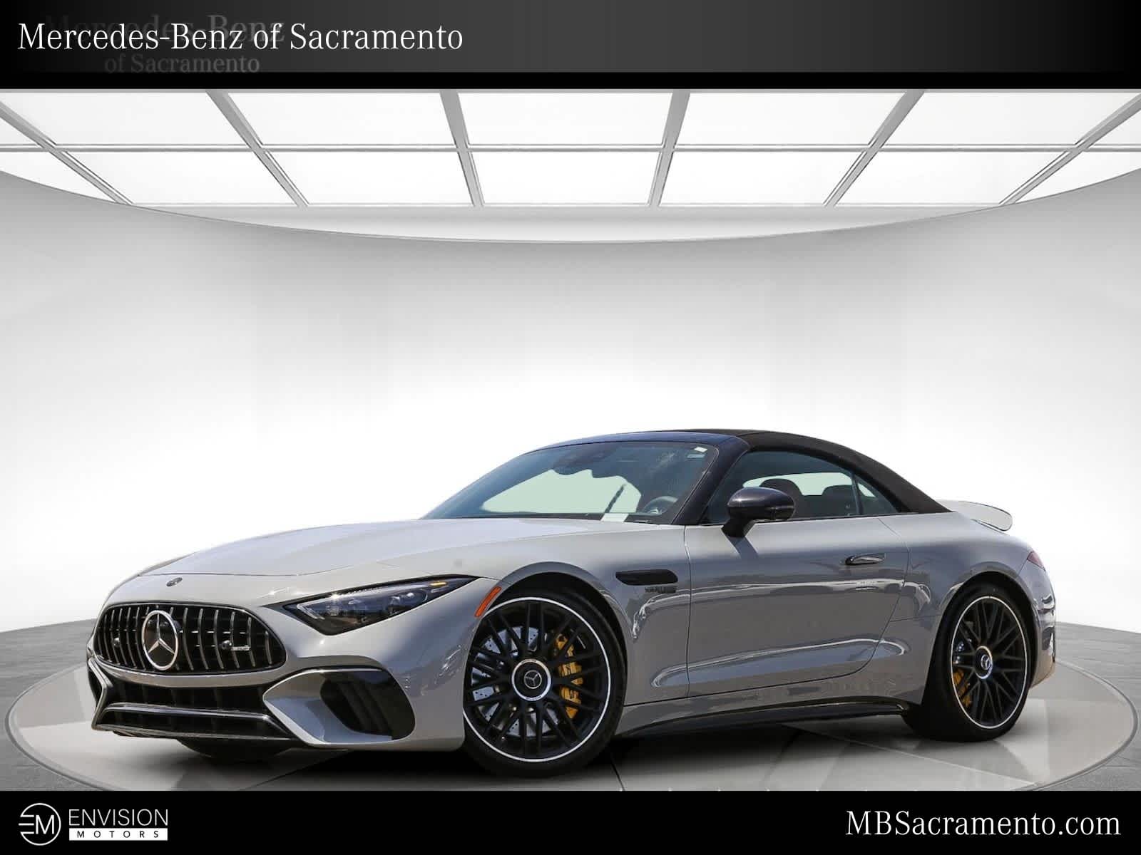 Gray (MANUFAKTUR Alpine Grey) 2026 Mercedes-Benz SL-Class Convertible All-Wheel Drive 9-Speed Automatic