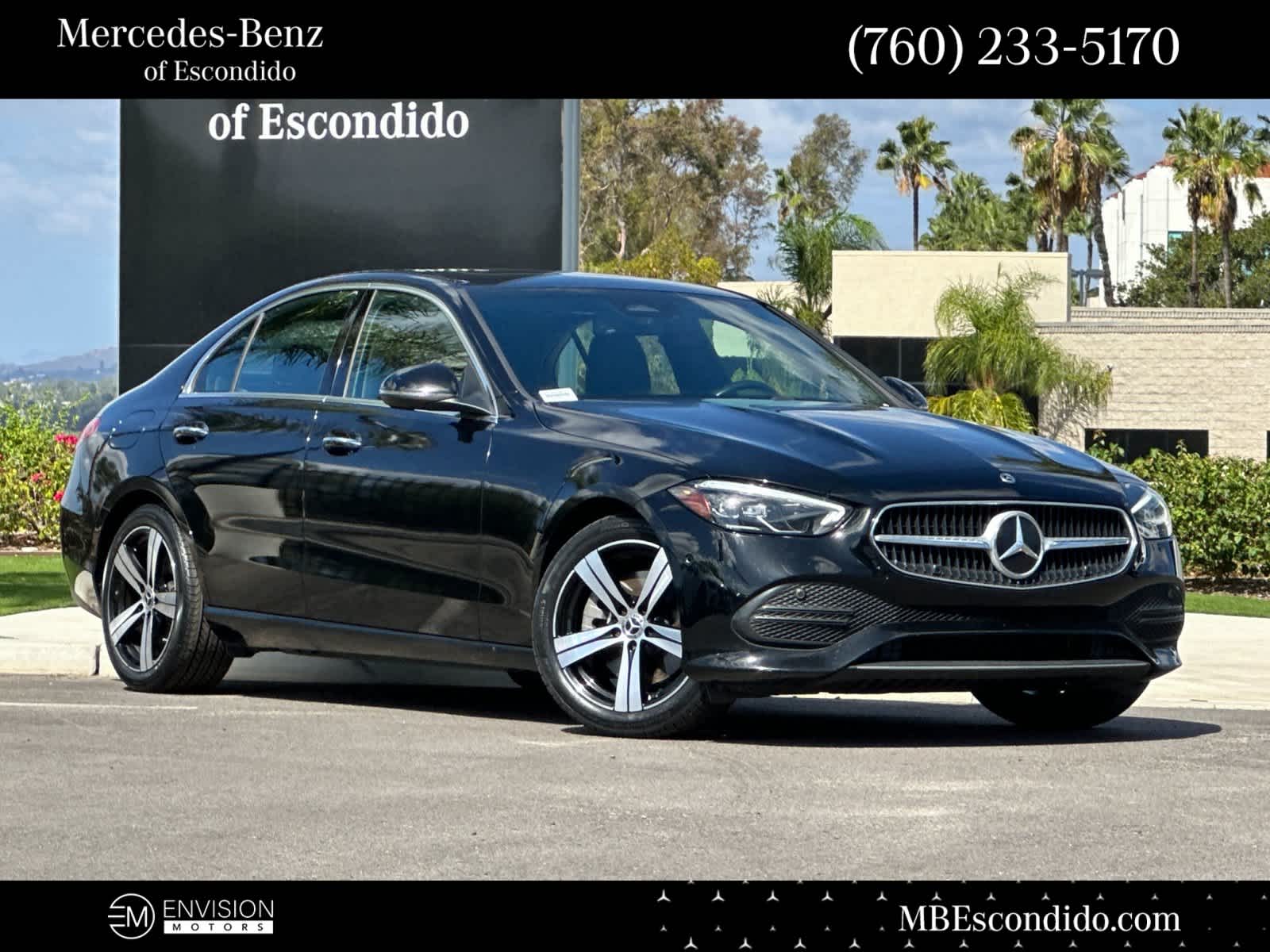 Black 2024 Mercedes-Benz C-Class Sedan Rear-Wheel Drive 9-Speed Automatic