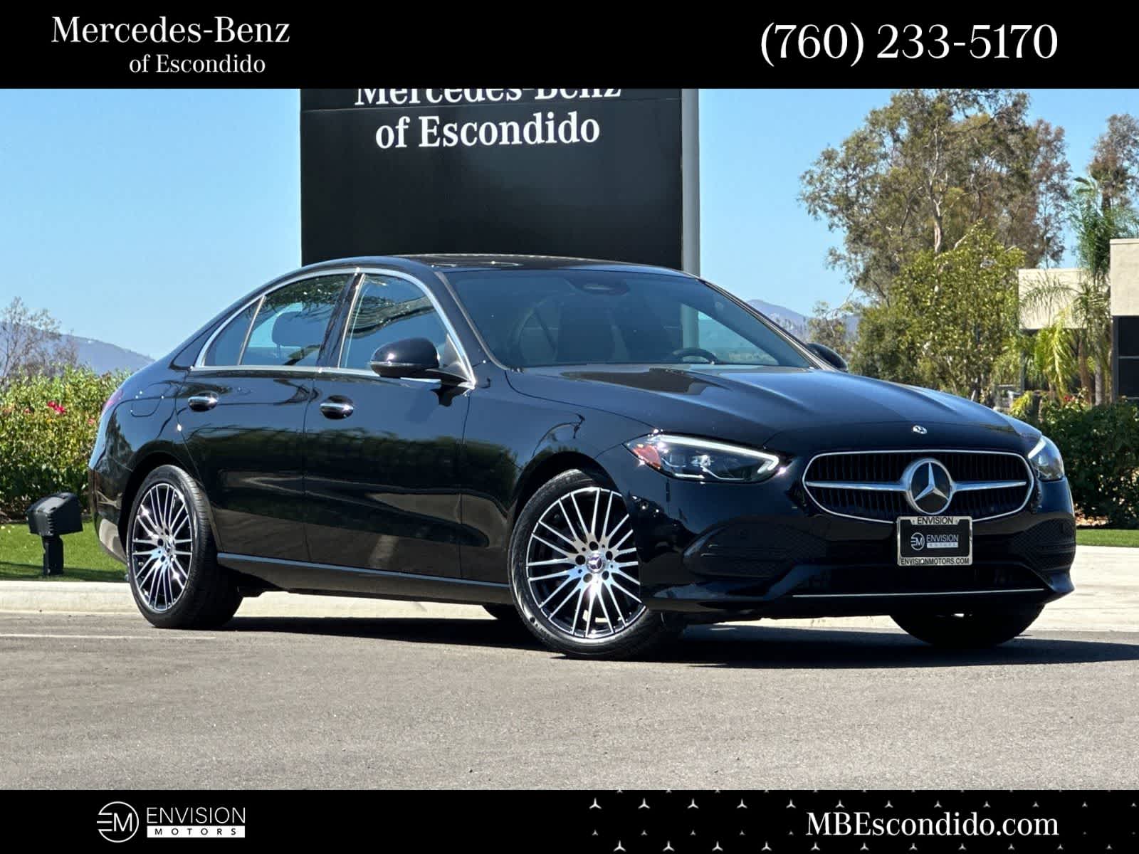 Black 2025 Mercedes-Benz C-Class Sedan Rear-Wheel Drive 9-Speed Automatic