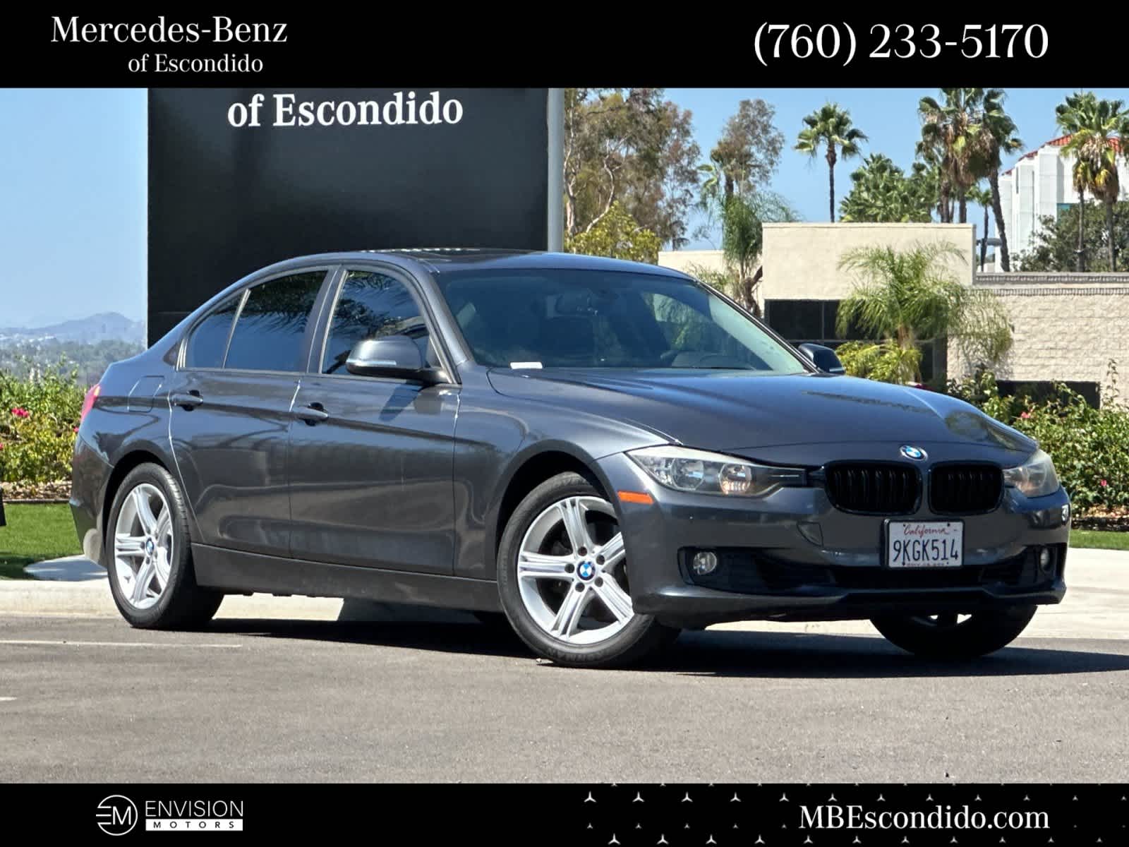 Gray (GRAPHITE) 2015 BMW 3 Series Sedan Rear-Wheel Drive 8-Speed Automatic