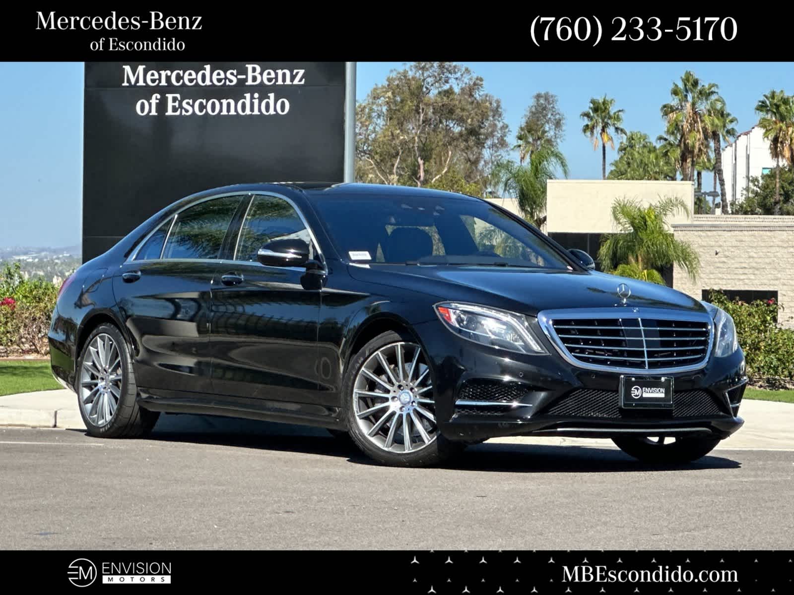 Obsidian Black Metallic 2015 Mercedes-Benz S-Class Sedan Rear-Wheel Drive 7-Speed Automatic