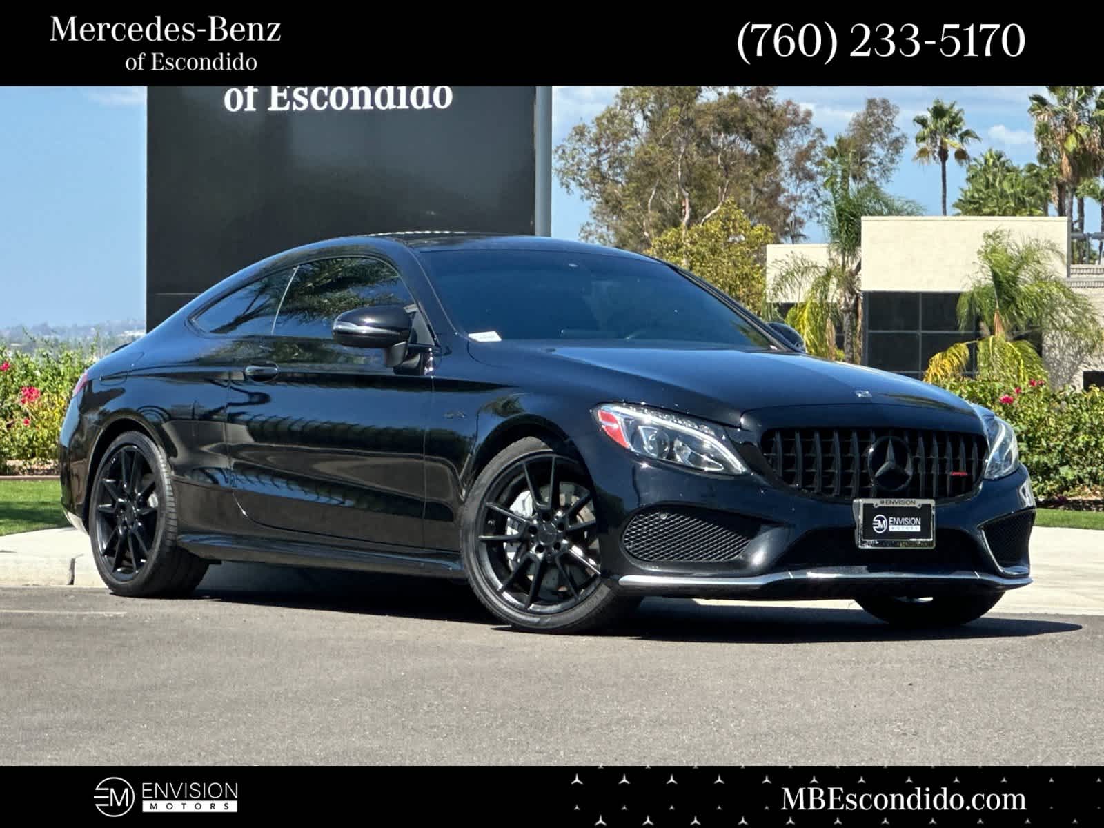 Black 2018 Mercedes-Benz C-Class Coupe All-Wheel Drive 9-Speed Automatic