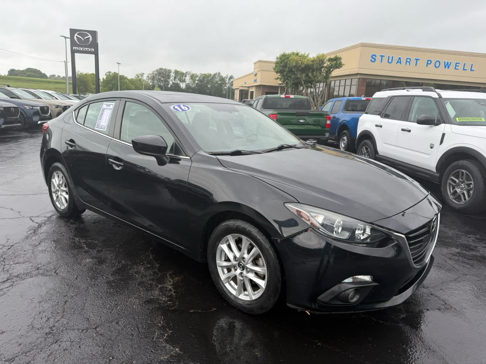 Jet Black Mica 2016 Mazda MAZDA3 Sedan Front-Wheel Drive 6-Speed Automatic