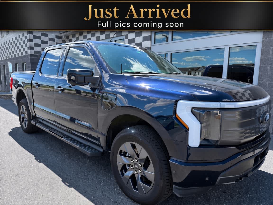 Antimatter Blue Metallic 2022 Ford F-150 Lightning Pickup Truck All-Wheel Drive 1-Speed Automatic