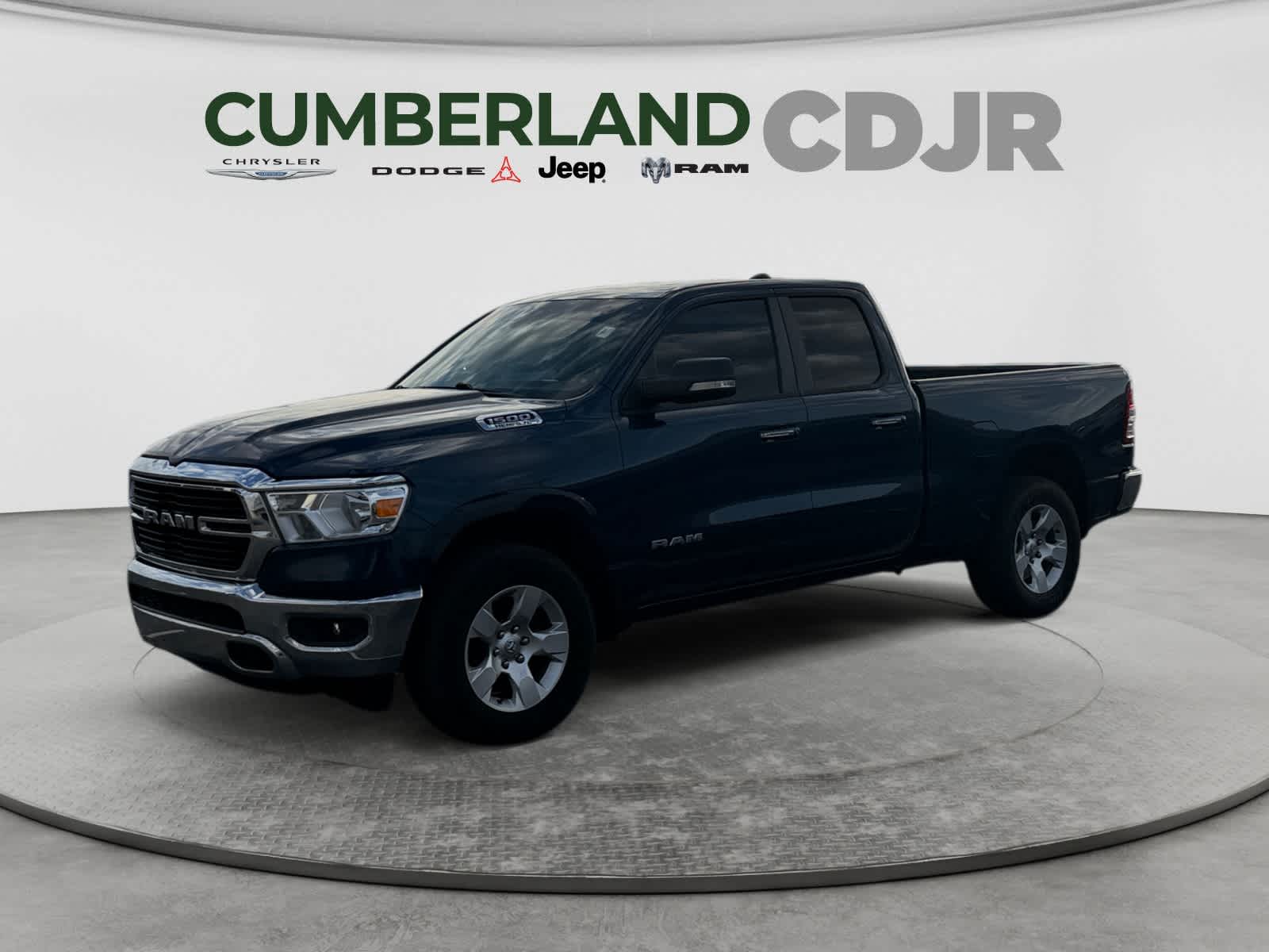 Patriot Blue Pearlcoat 2019 RAM 1500 Big Horn Quad Cab 4WD Pickup Truck Four-Wheel Drive 8-Speed Automatic