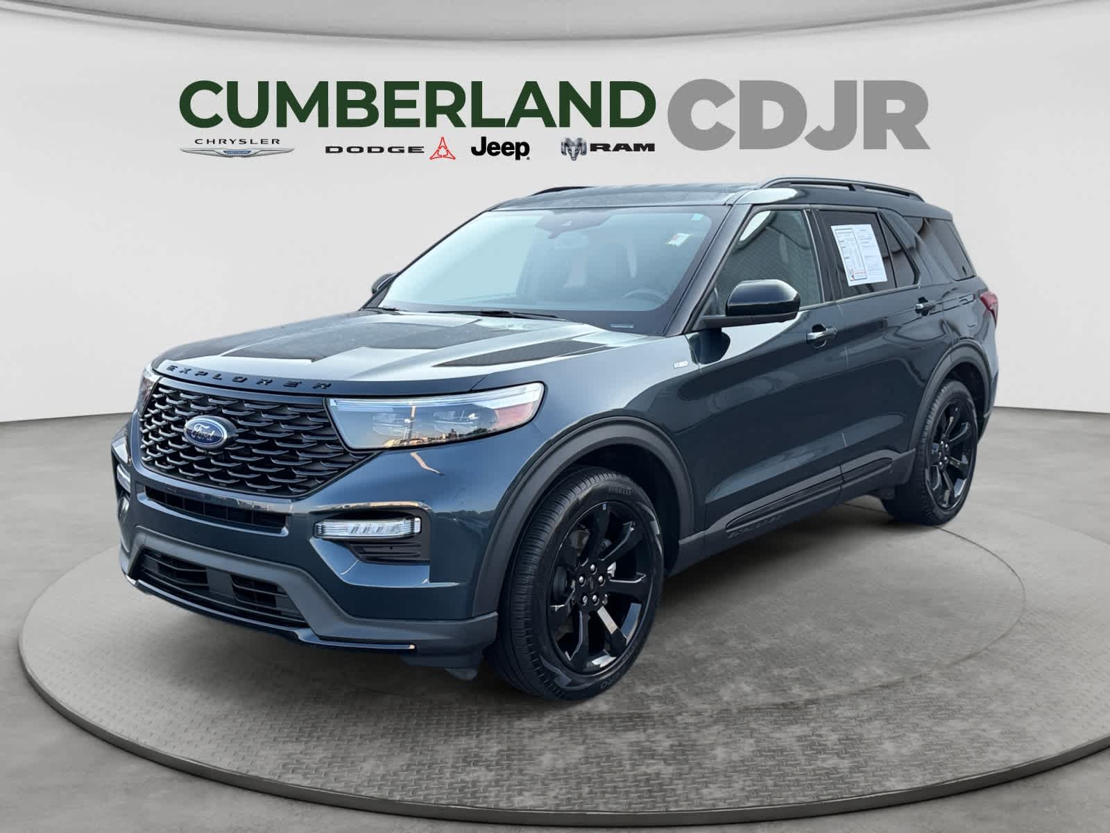 Stone Blue Metallic 2023 Ford Explorer SUV / Crossover Rear-Wheel Drive Automatic