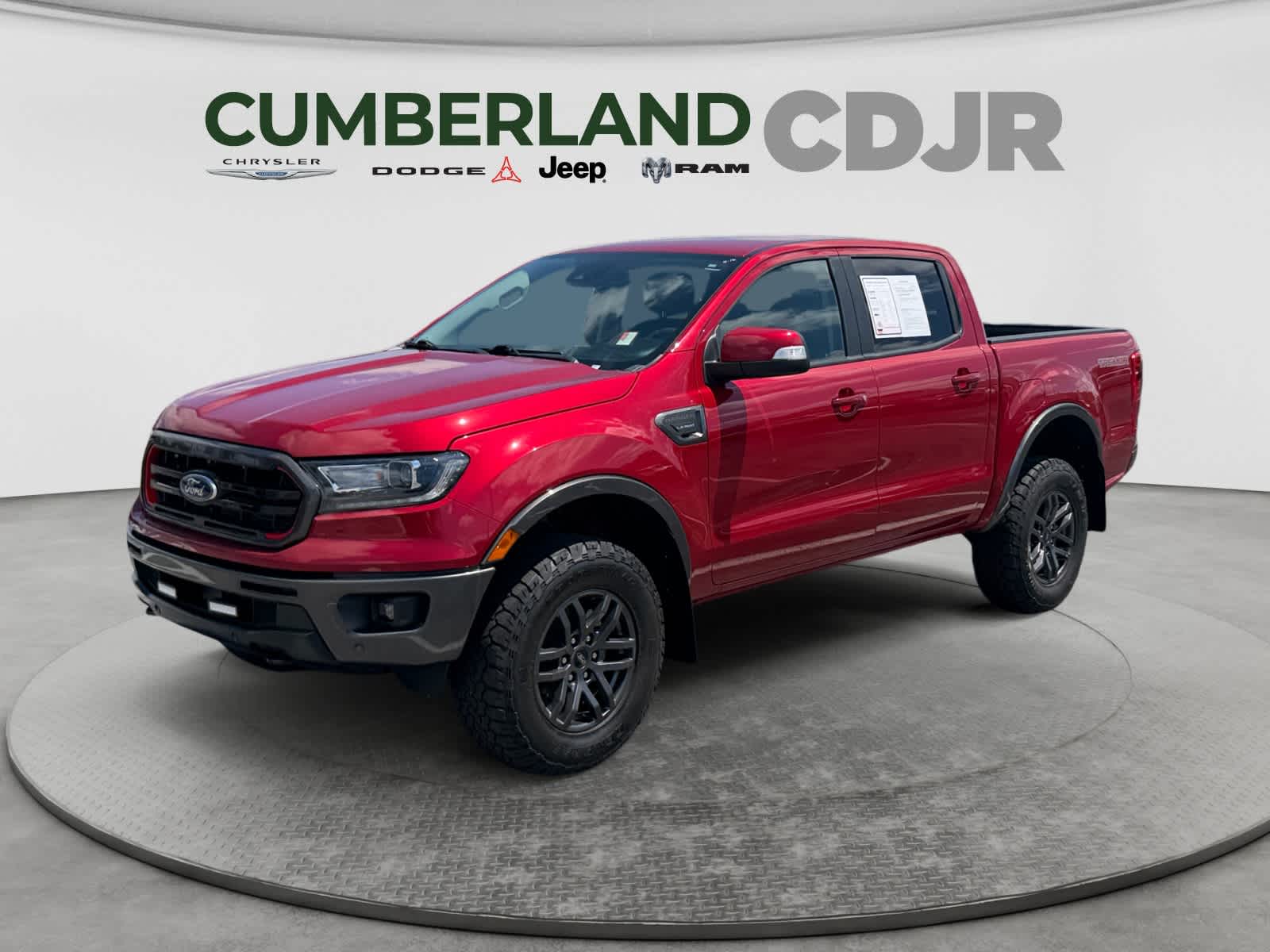 Rapid Red Metallic Tinted Clearcoat 2021 Ford Ranger Lariat SuperCrew 4WD Pickup Truck Four-Wheel Drive Automatic