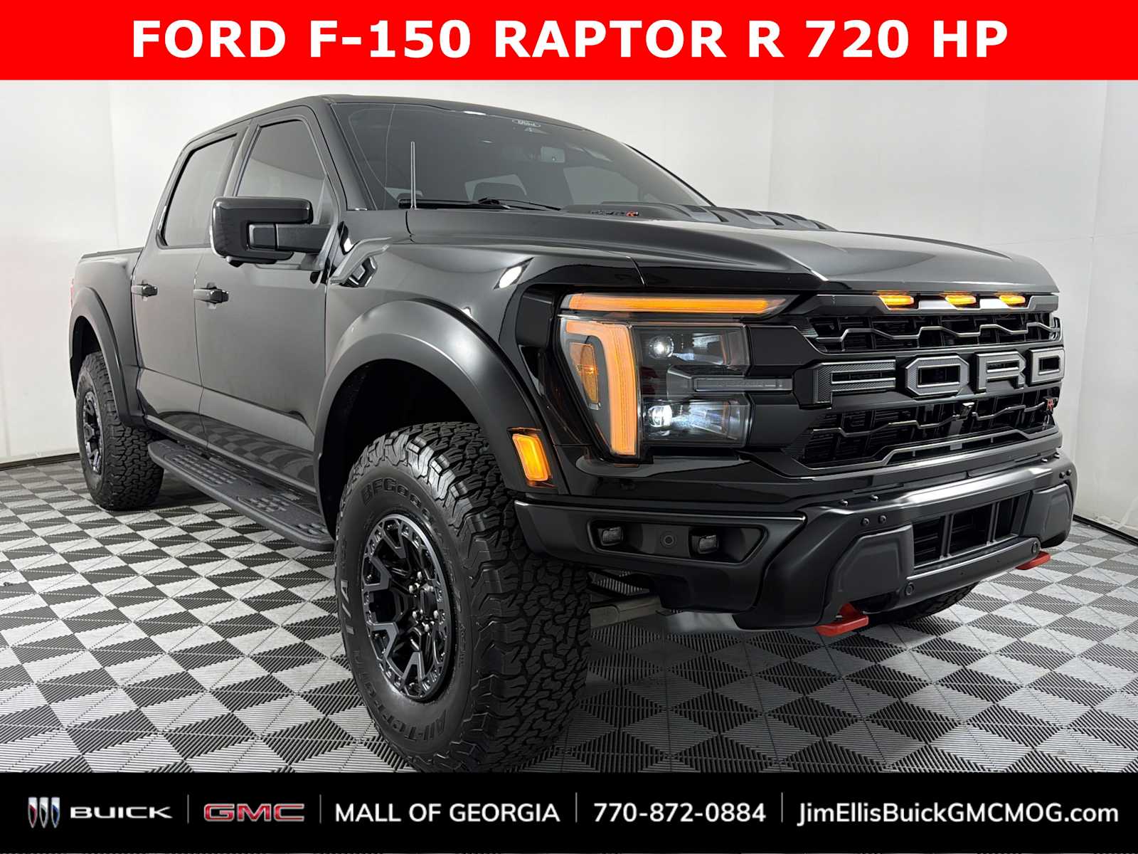 Agate Black Metallic 2025 Ford F-150 Raptor SuperCrew 4WD Pickup Truck Four-Wheel Drive Automatic