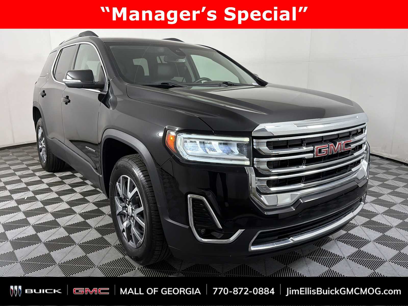 Black (Ebony Twilight Metallic) 2023 GMC Acadia SLT AWD SUV / Crossover Four-Wheel Drive 9-Speed Automatic