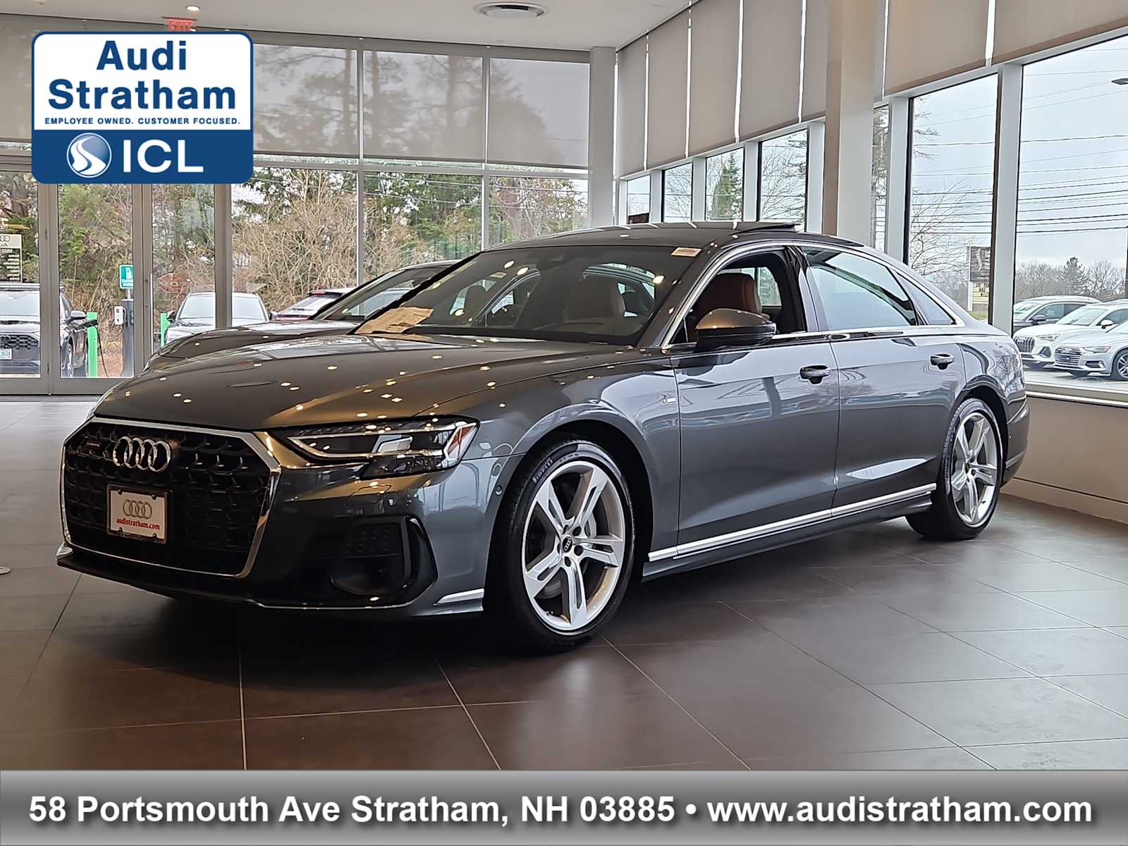 Daytona Gray Pearl Effect 2026 Audi A8 L quattro 55 TFSI Sedan All-Wheel Drive 8-Speed Automatic