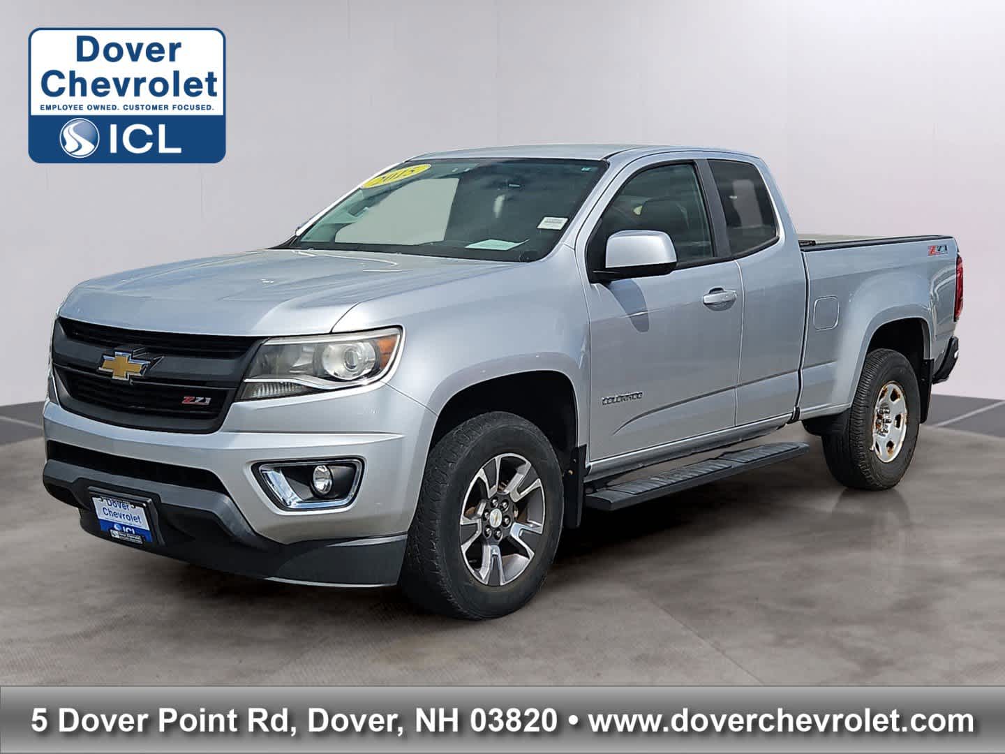 Silver Ice Metallic 2015 Chevrolet Colorado Z71 Extended Cab LB 4WD Pickup Truck Four-Wheel Drive 6-Speed Automatic