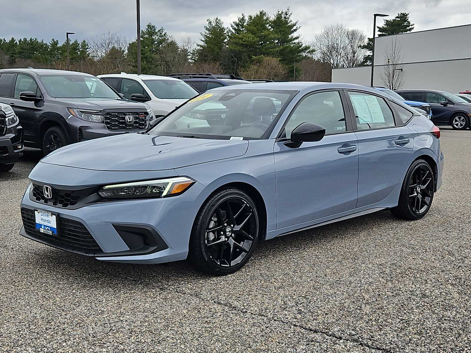 Sonic Gray Pearl 2024 Honda Civic Hatchback Sport FWD Hatchback Front-Wheel Drive Continuously Variable Transmission