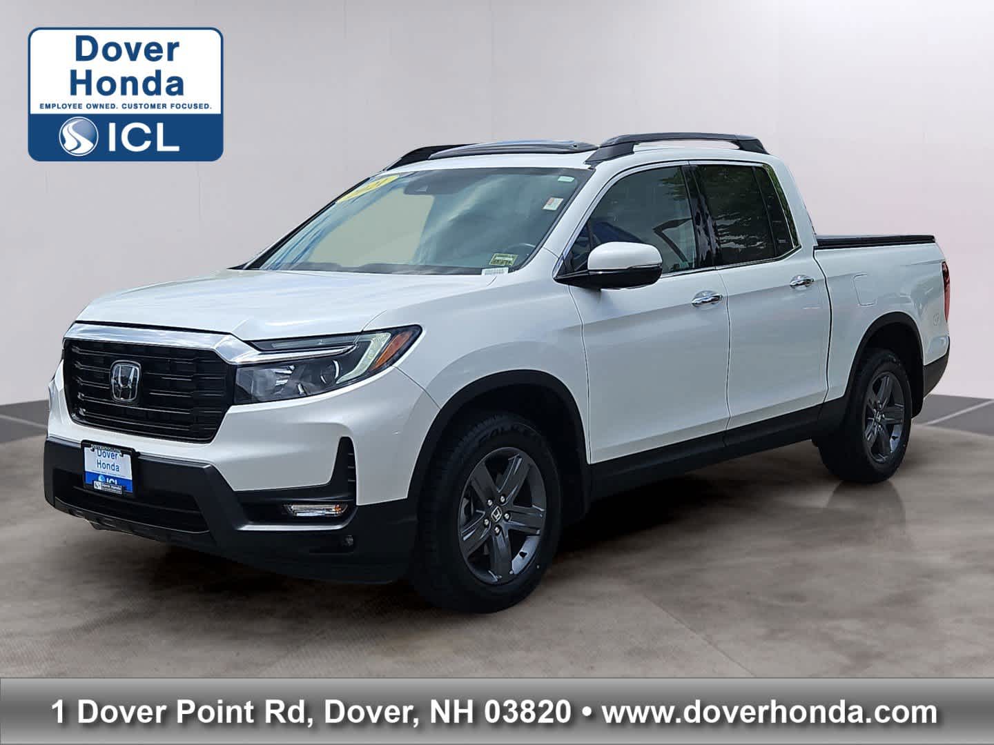 Platinum White Pearl 2021 Honda Ridgeline RTL-E AWD Pickup Truck All-Wheel Drive 6-Speed Automatic