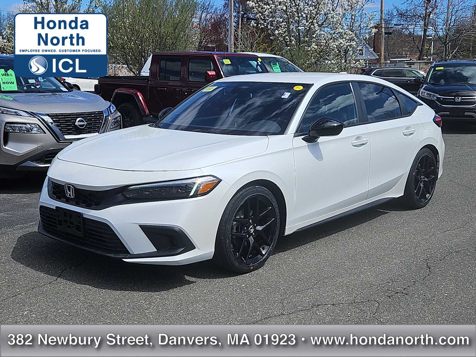 Platinum White Pearl 2024 Honda Civic Hatchback Sport FWD Hatchback Front-Wheel Drive Continuously Variable Transmission