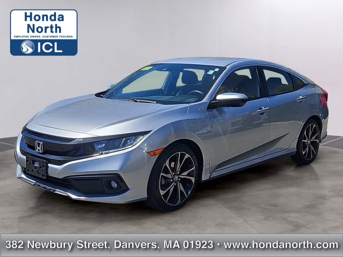 Lunar Silver Metallic 2021 Honda Civic Sport FWD Sedan Front-Wheel Drive Continuously Variable Transmission