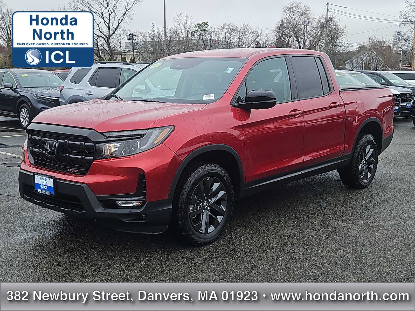 Radiant Red Metallic II 2025 Honda Ridgeline Sport AWD Pickup Truck All-Wheel Drive 9-Speed Automatic