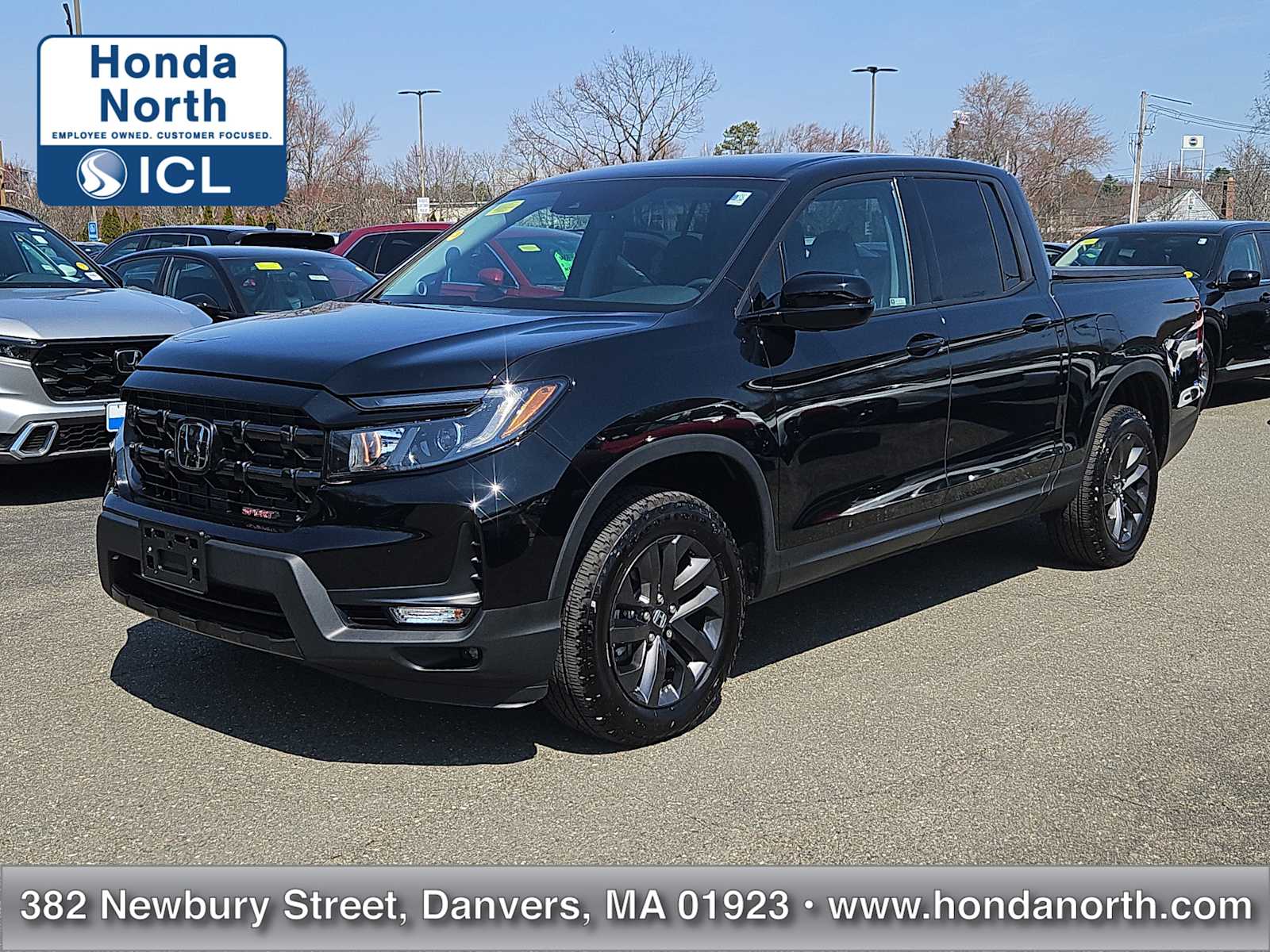 Crystal Black Pearl 2025 Honda Ridgeline Sport AWD Pickup Truck All-Wheel Drive 9-Speed Automatic