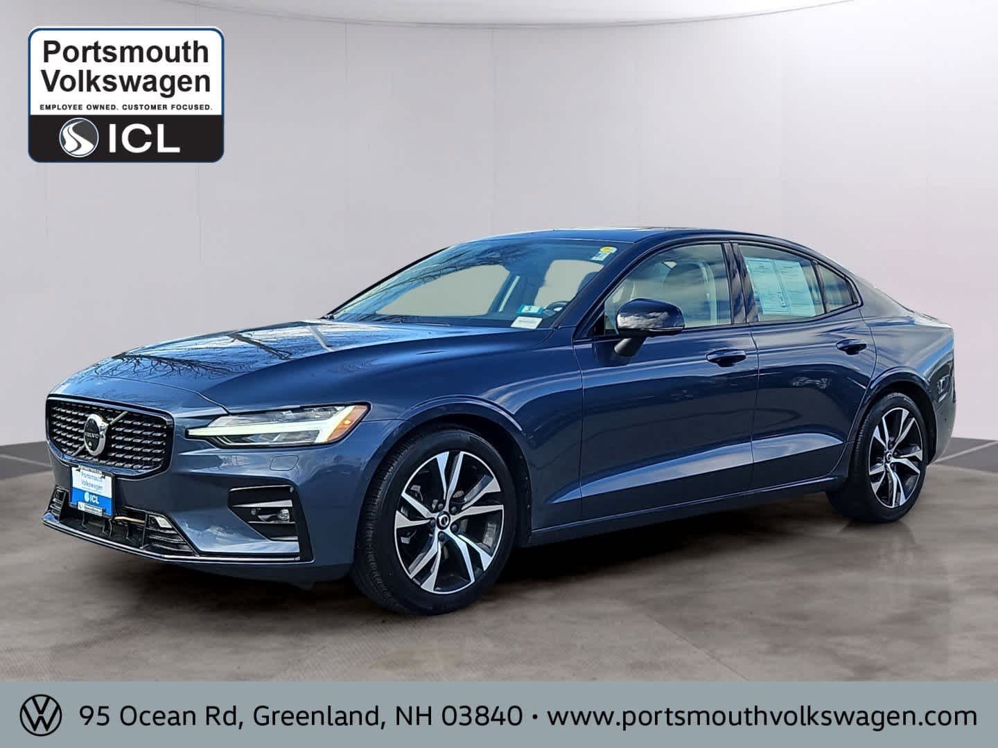 Denim Blue Metallic 2023 Volvo S60 B5 Plus Dark Theme AWD Sedan All-Wheel Drive Automatic