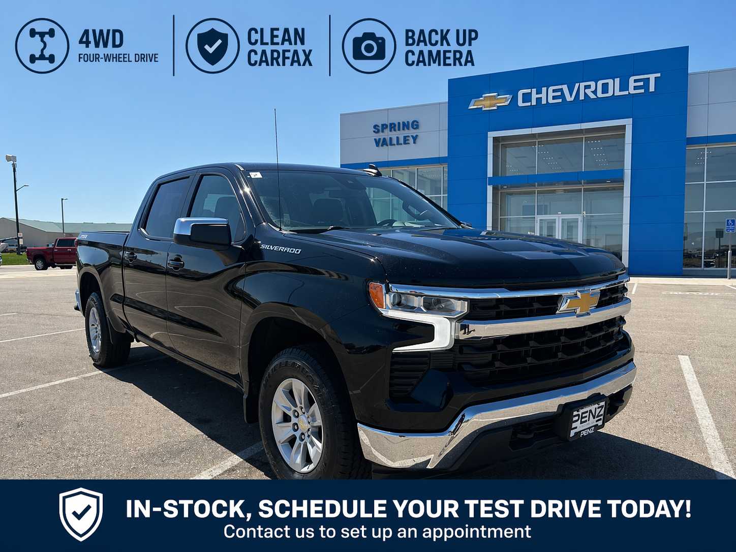 Black 2022 Chevrolet Silverado 1500 LT Crew Cab 4WD Pickup Truck Four-Wheel Drive 8-Speed Automatic