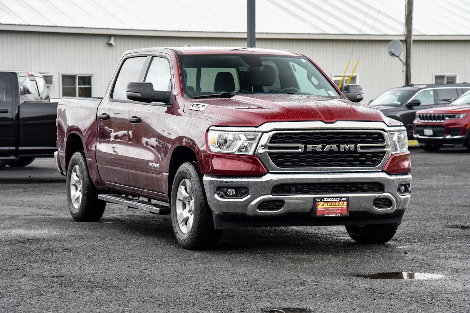 Delmonico Red Pearlcoat 2023 RAM 1500 Big Horn Crew Cab 4WD Pickup Truck Four-Wheel Drive 8-Speed Automatic