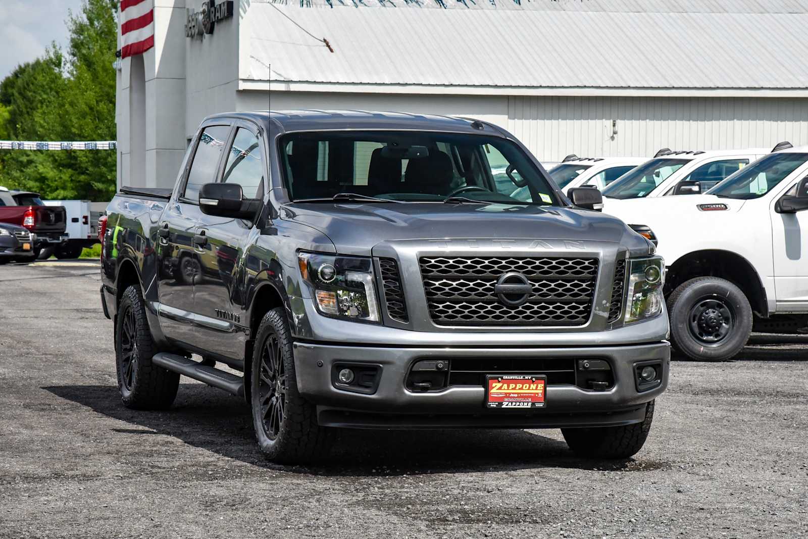 Gray (Gun Metallic) 2019 Nissan Titan Pickup Truck Four-Wheel Drive 7-Speed Automatic