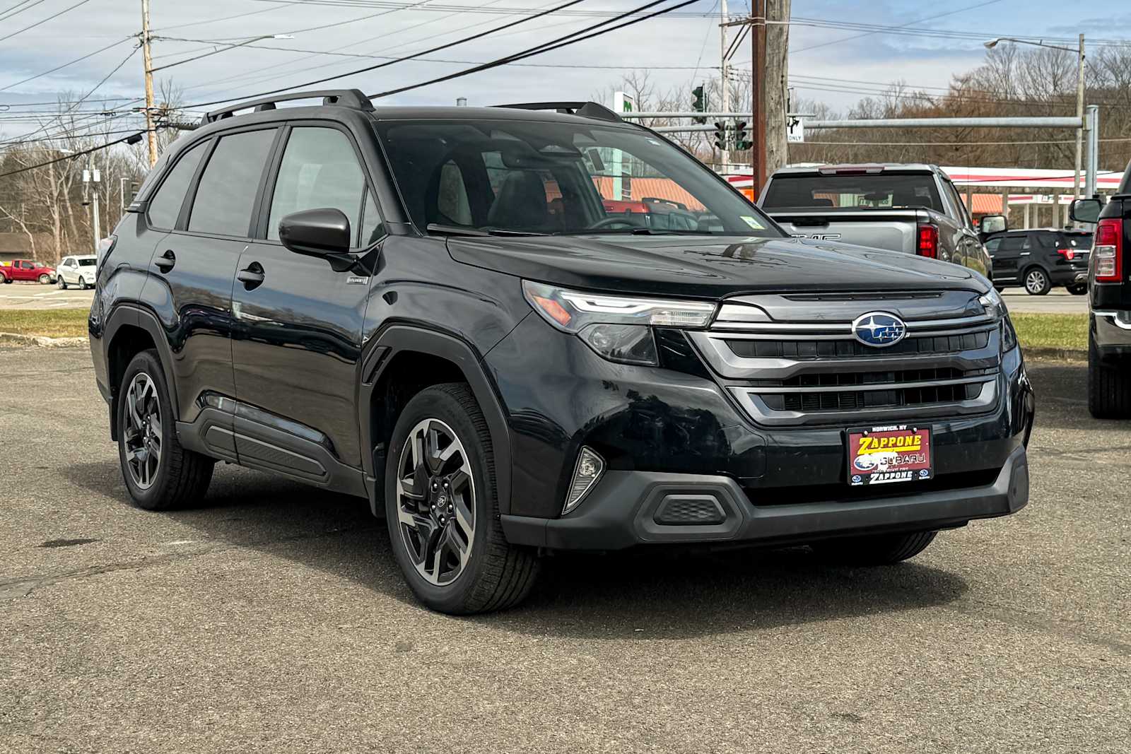 Crystal Black Silica 2025 Subaru Forester Hybrid Premium AWD SUV / Crossover All-Wheel Drive Continuously Variable Transmission