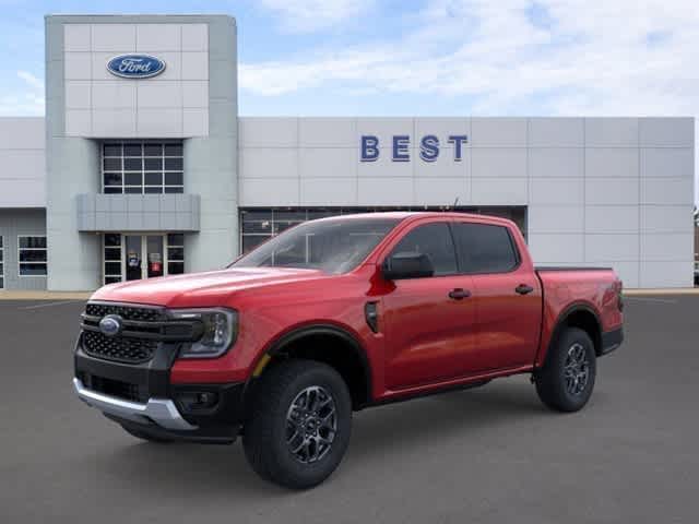 Ruby Red Metallic Tinted Clearcoat 2025 Ford Ranger XLT SuperCrew 4WD Pickup Truck Four-Wheel Drive Automatic