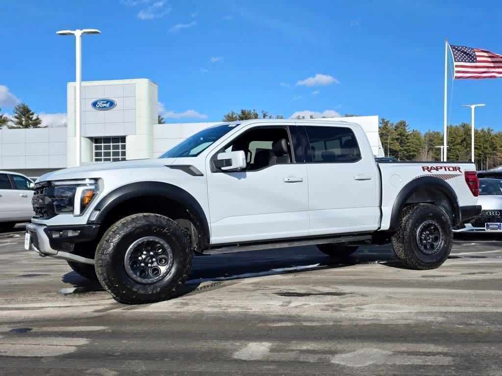 Space White Metallic 2025 Ford F-150 Raptor SuperCrew 4WD Pickup Truck Four-Wheel Drive Automatic