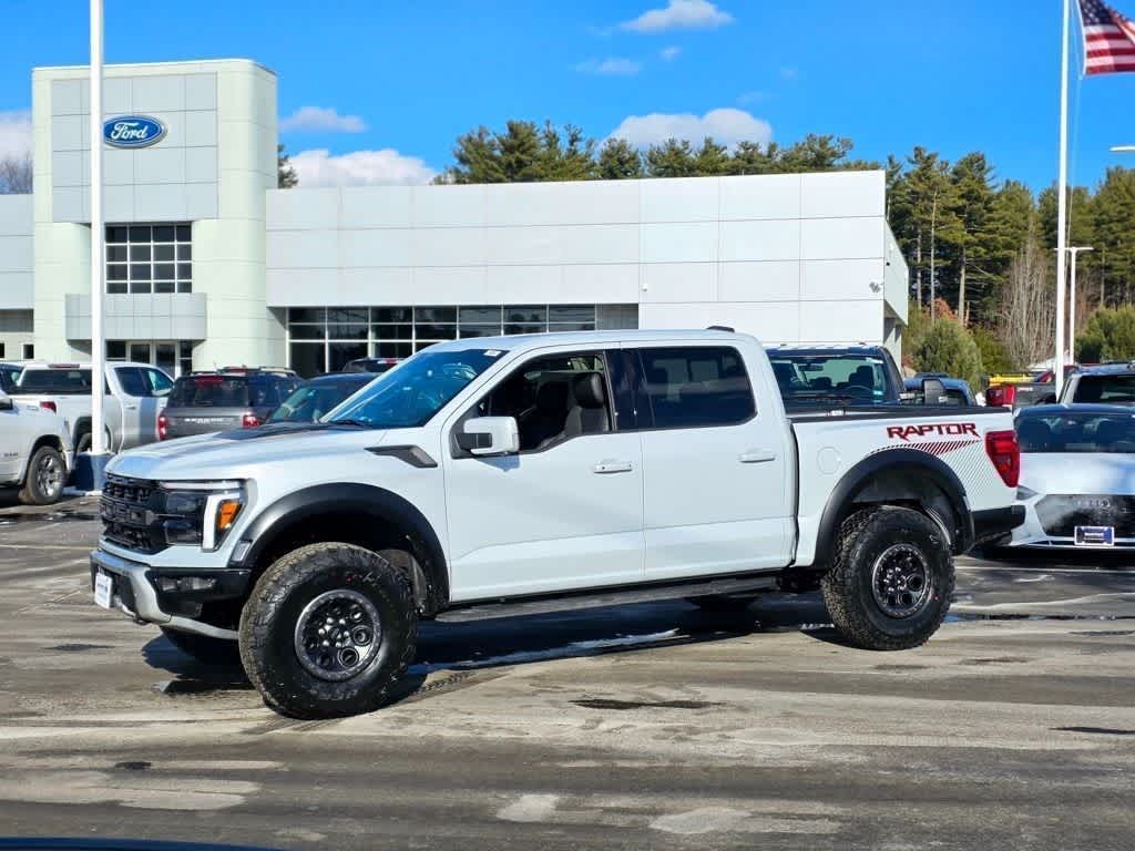 Space White Metallic 2025 Ford F-150 Raptor SuperCrew 4WD Pickup Truck Four-Wheel Drive Automatic