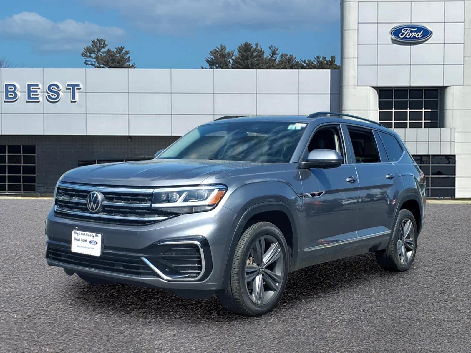 Platinum Gray Metallic 2021 Volkswagen Atlas V6 SE R-Line 4Motion with Technology SUV / Crossover All-Wheel Drive 8-Speed Automatic