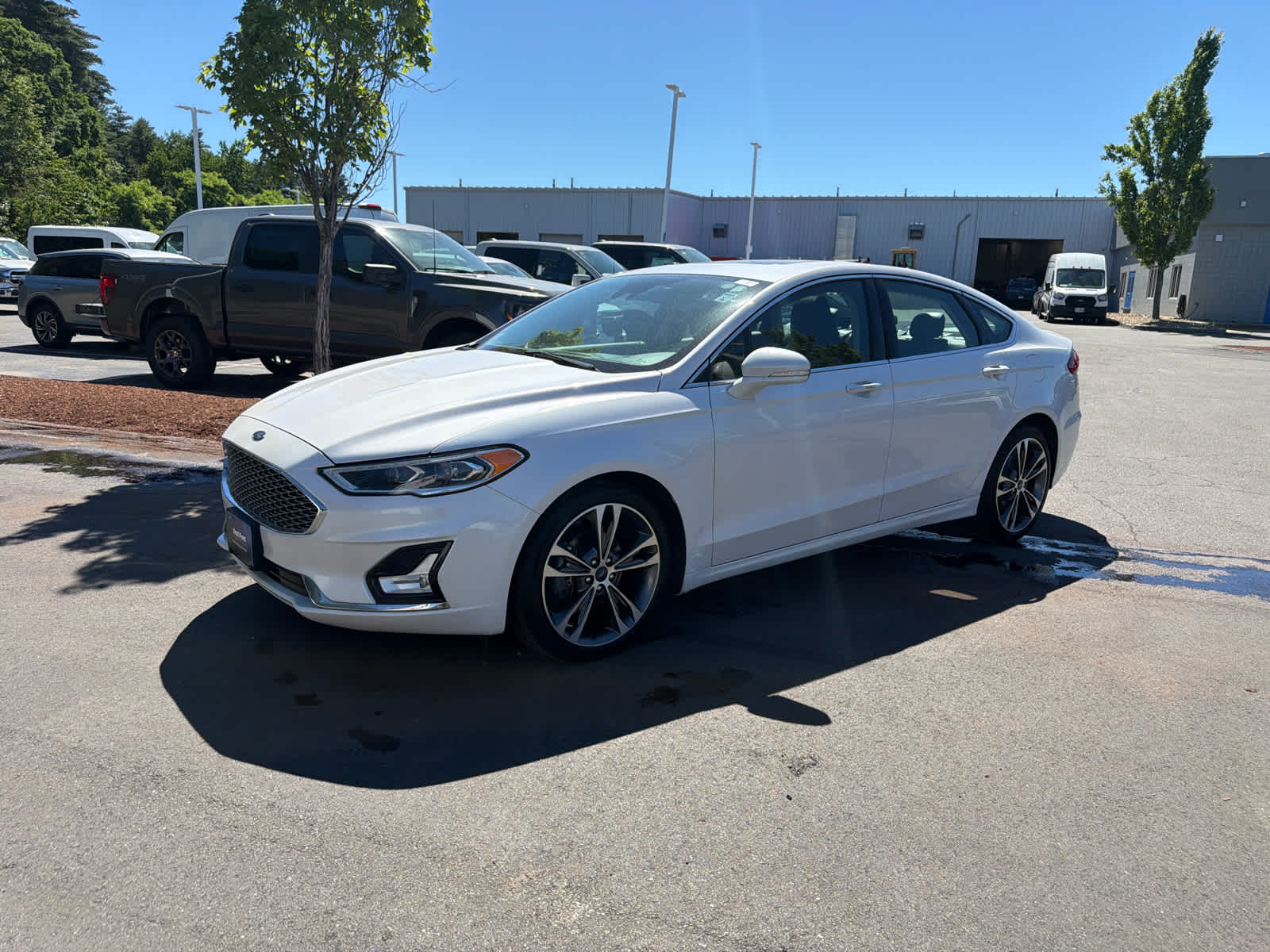 White Platinum Metallic Tri-Coat 2020 Ford Fusion Titanium FWD Sedan Front-Wheel Drive 6-Speed Automatic