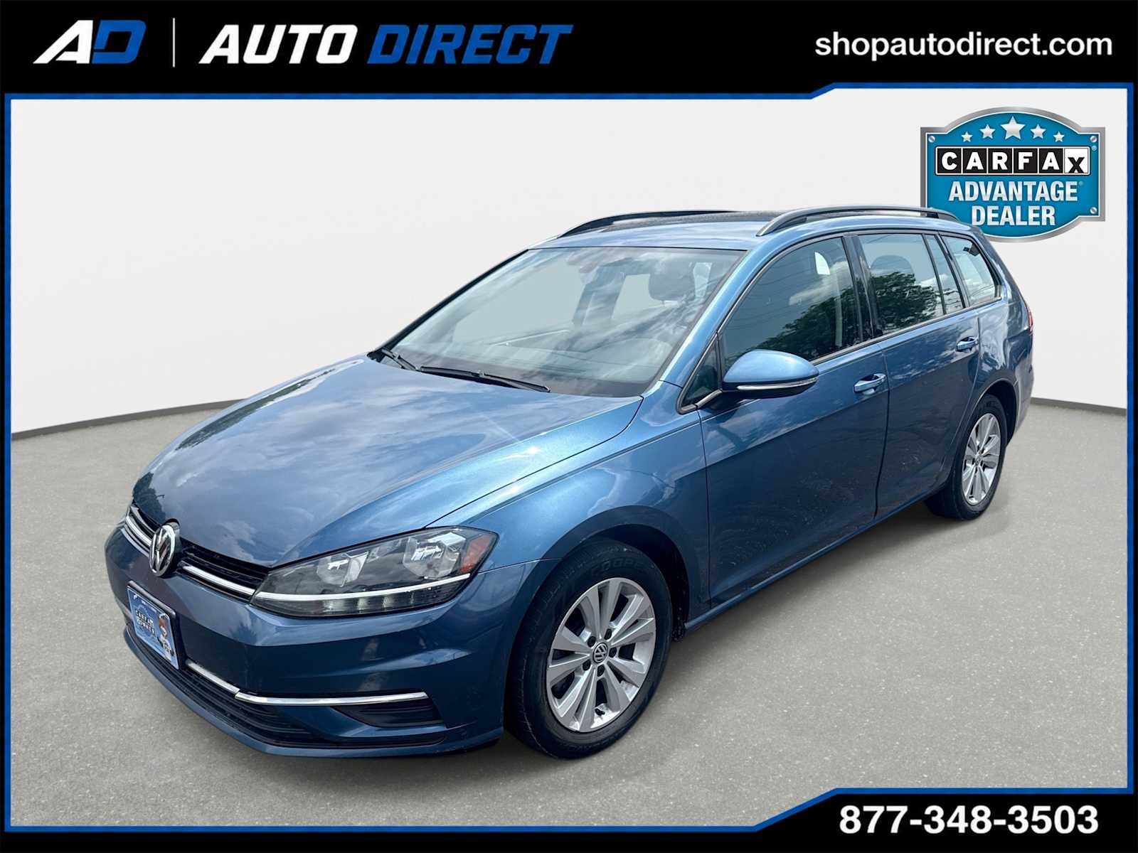 Silk Blue Metallic 2018 Volkswagen Golf SportWagen Wagon All-Wheel Drive 5-Speed Manual