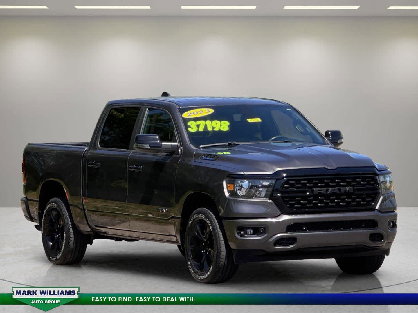 Gray 2023 RAM 1500 Big Horn Crew Cab 4WD Pickup Truck Four-Wheel Drive Automatic