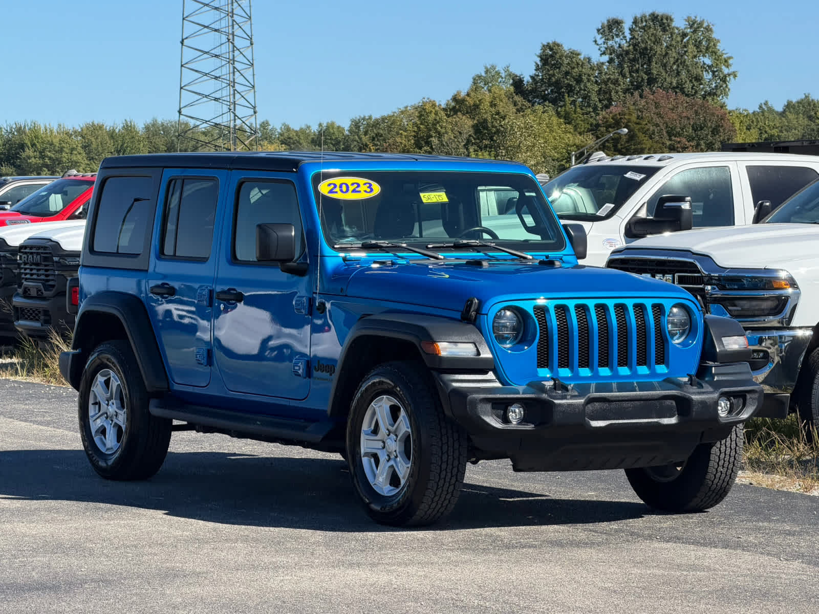 Hydro Blue Pearlcoat 2023 Jeep Wrangler SUV / Crossover Four-Wheel Drive 8-Speed Automatic
