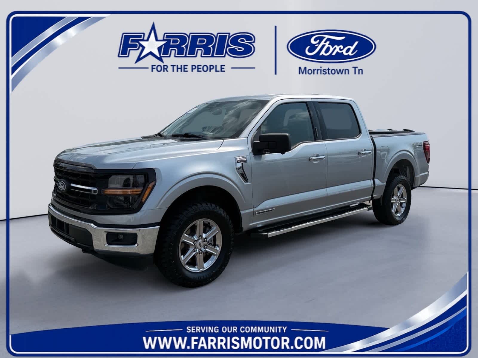 Iconic Silver Metallic 2024 Ford F-150 Pickup Truck Four-Wheel Drive Automatic