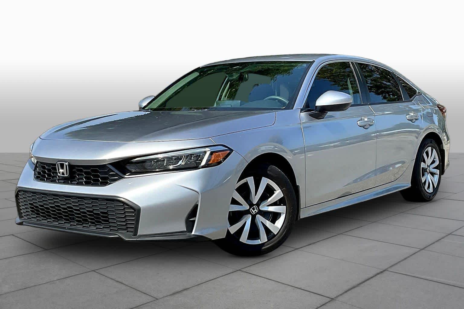 Solar Silver Metallic 2025 Honda Civic Sedan Front-Wheel Drive Continuously Variable Transmission