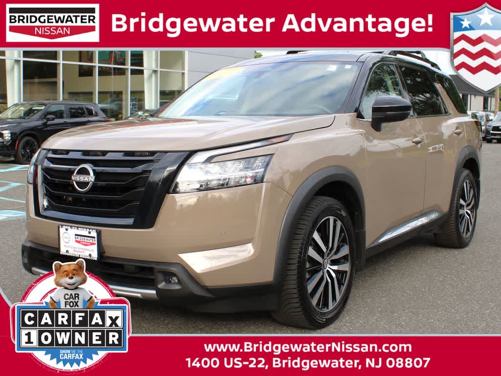 Baja Storm/Super Black Roof 2023 Nissan Pathfinder SUV / Crossover All-Wheel Drive 9-Speed Automatic