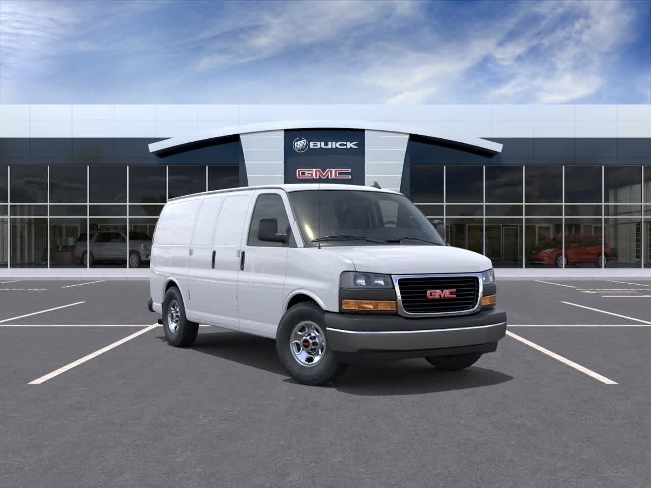 Summit White 2025 GMC Savana Cargo Van Rear-Wheel Drive 8-Speed Automatic