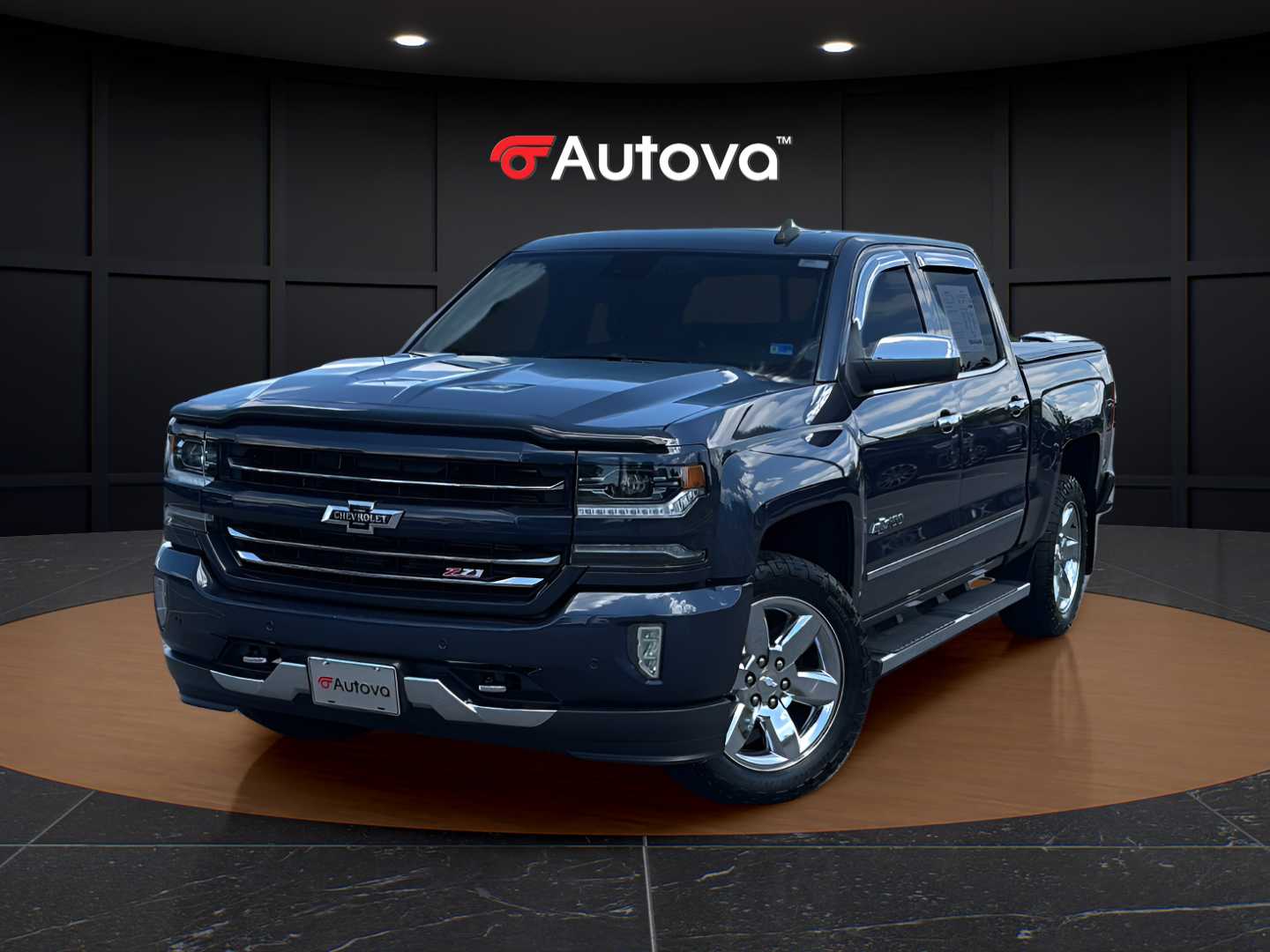 Centennial Blue Metallic 2018 Chevrolet Silverado 1500 Pickup Truck Four-Wheel Drive 8-Speed Automatic Overdrive