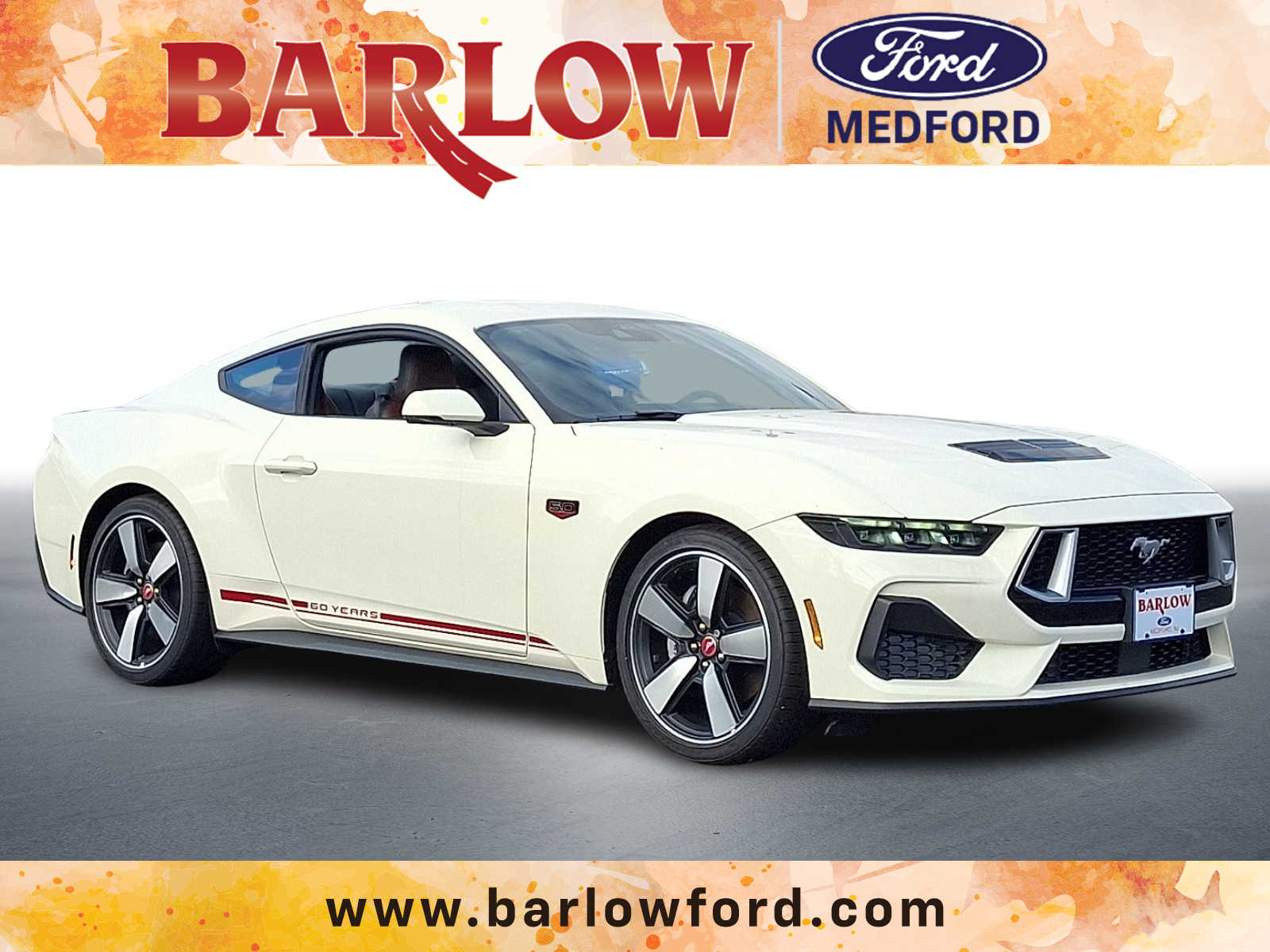 Wimbledon White 2025 Ford Mustang Coupe Rear-Wheel Drive Automatic