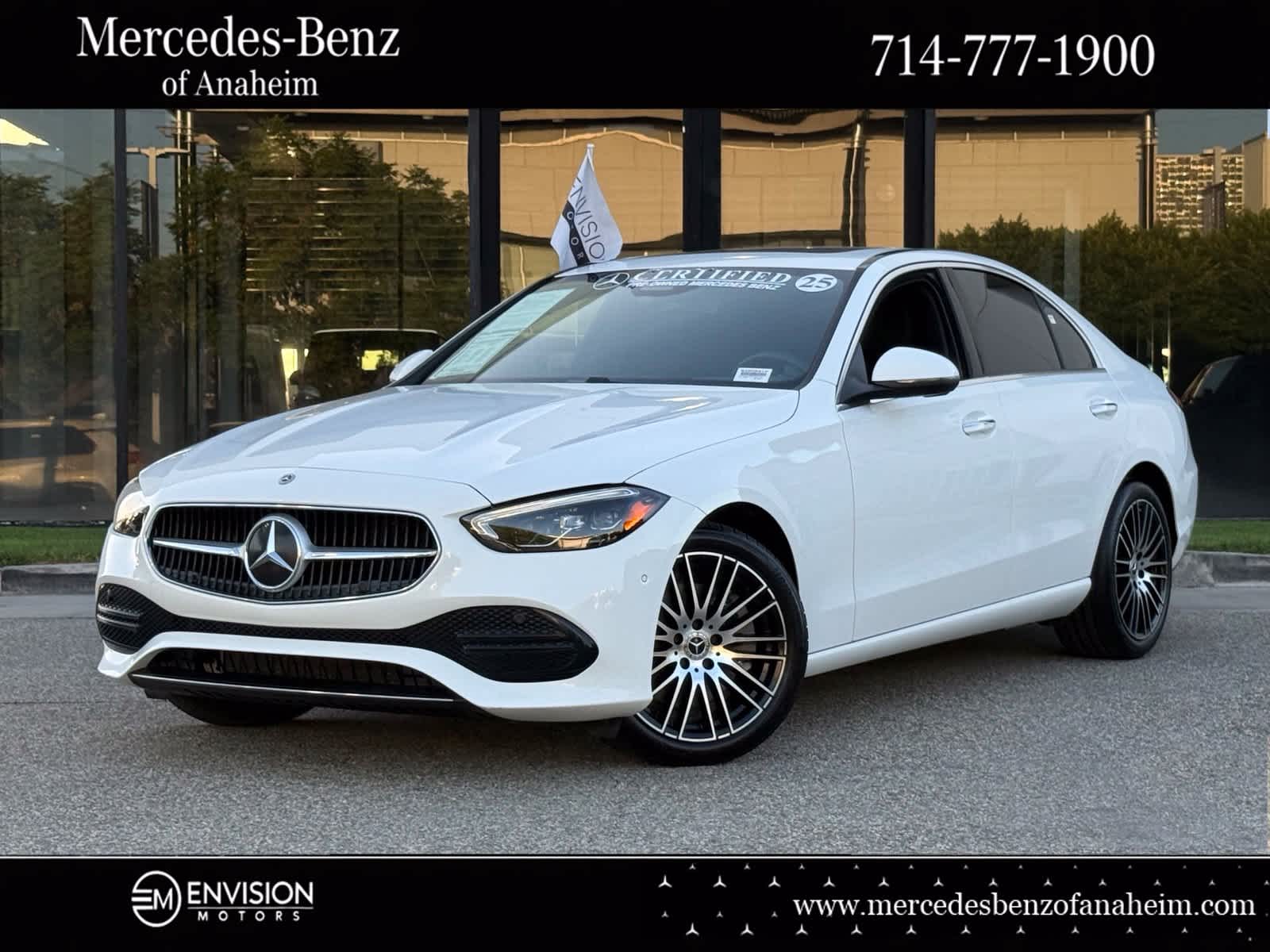 Polar White 2025 Mercedes-Benz C-Class Sedan Rear-Wheel Drive 9-Speed Automatic