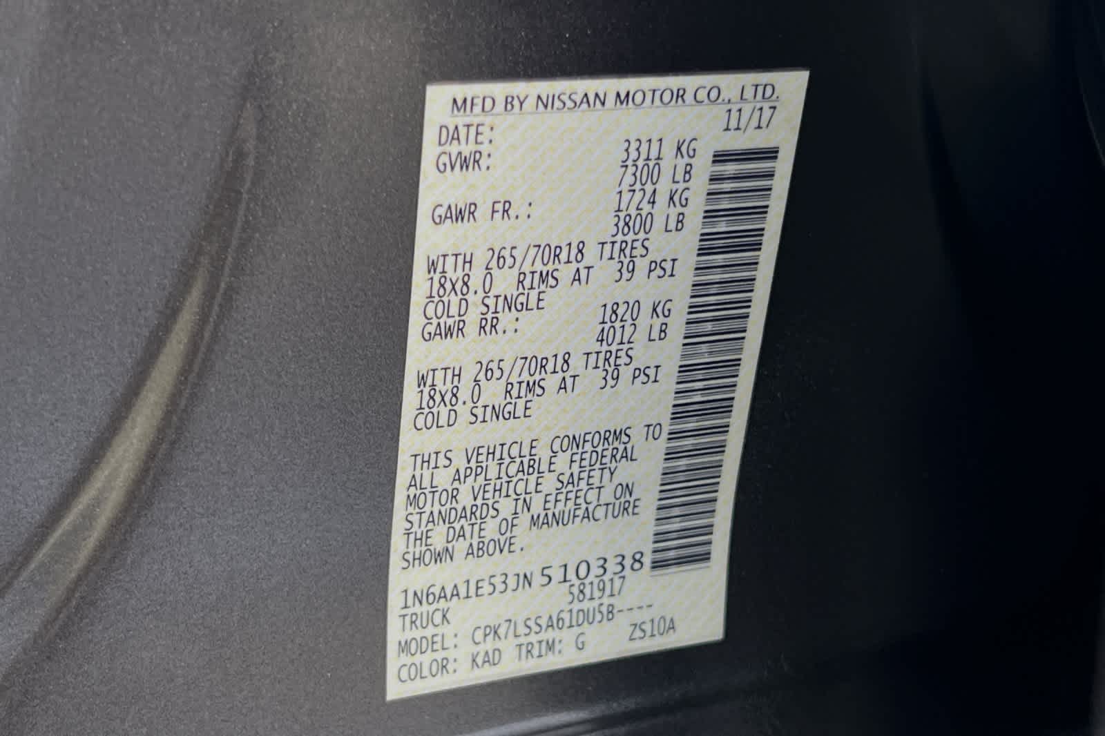 used 2018 Nissan Titan car, priced at $26,995
