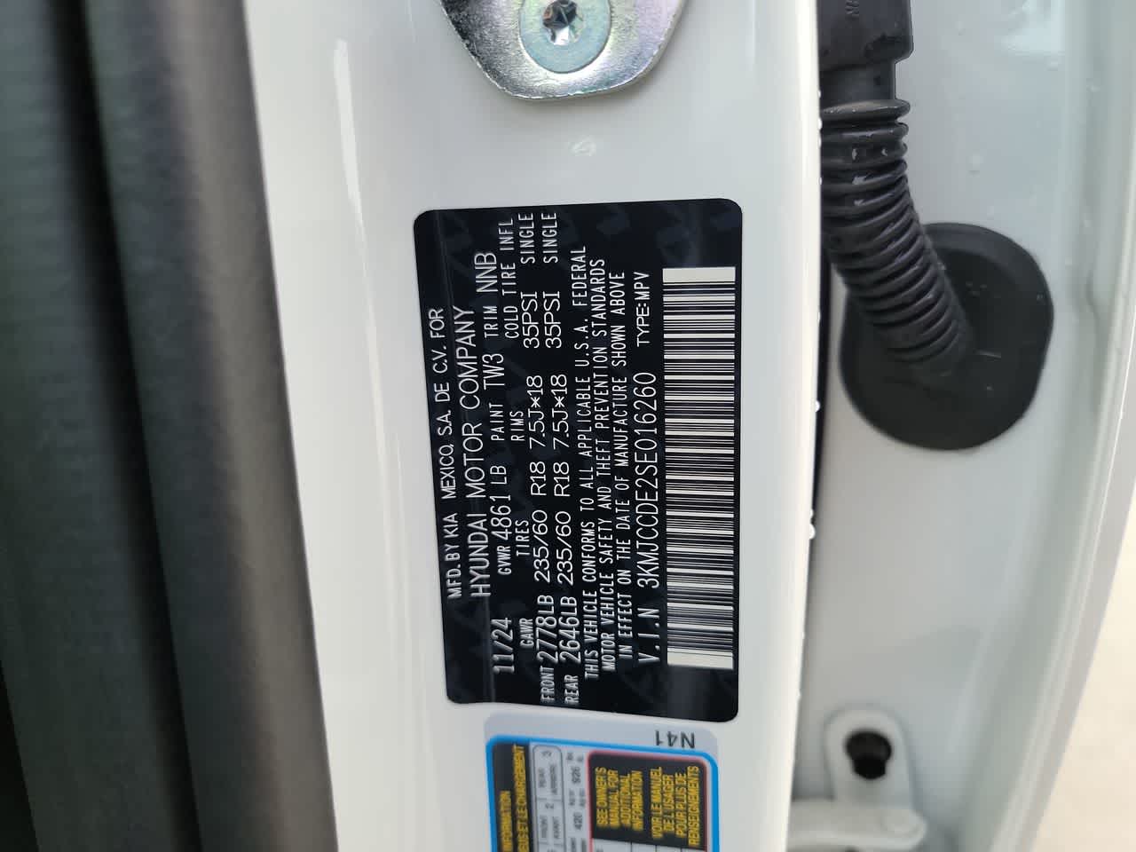 new 2025 Hyundai Tucson car, priced at $35,400