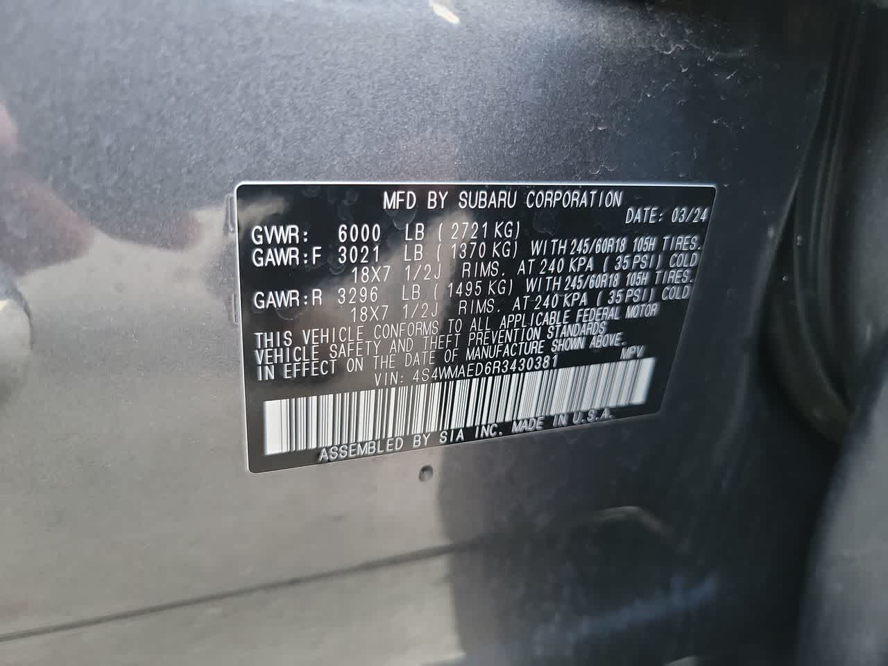 used 2024 Subaru Ascent car, priced at $36,863