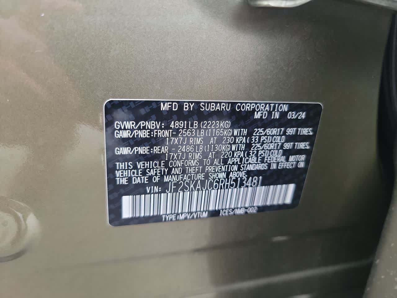 used 2024 Subaru Forester car, priced at $35,953