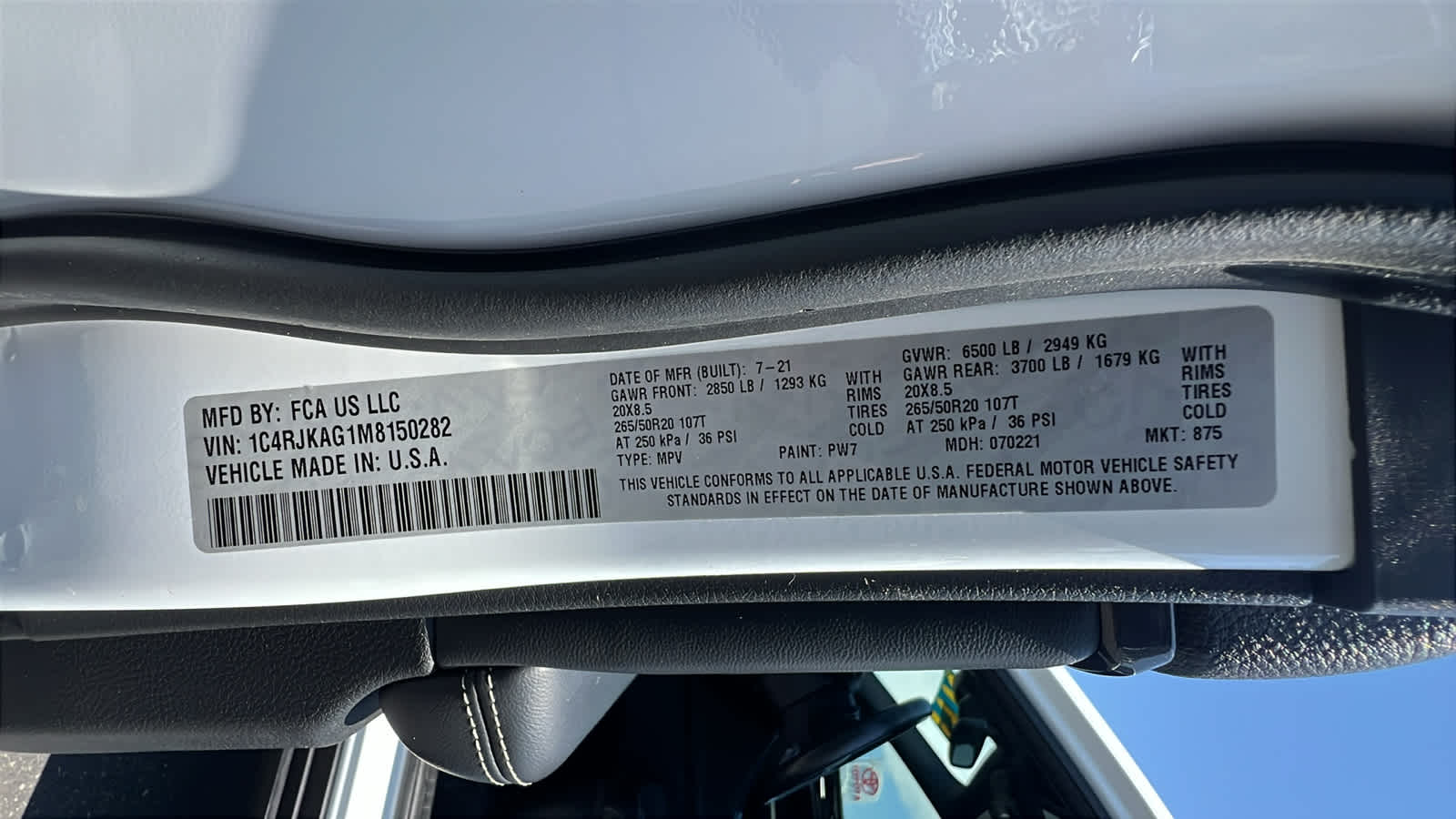 used 2021 Jeep Grand Cherokee L car, priced at $27,995