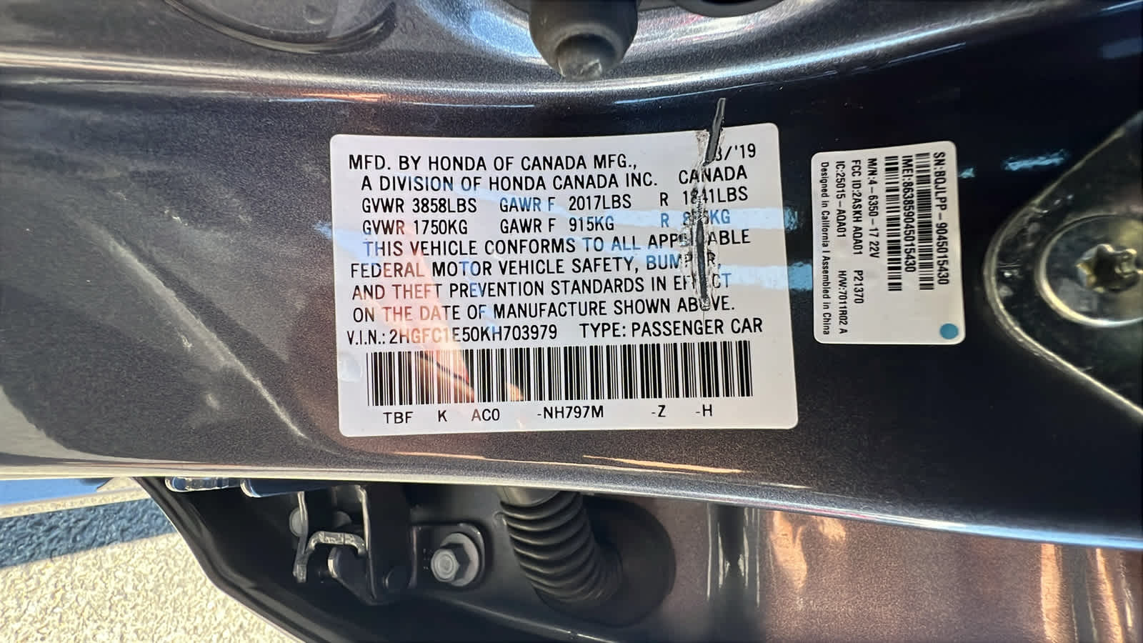 used 2019 Honda Civic Si car, priced at $21,995