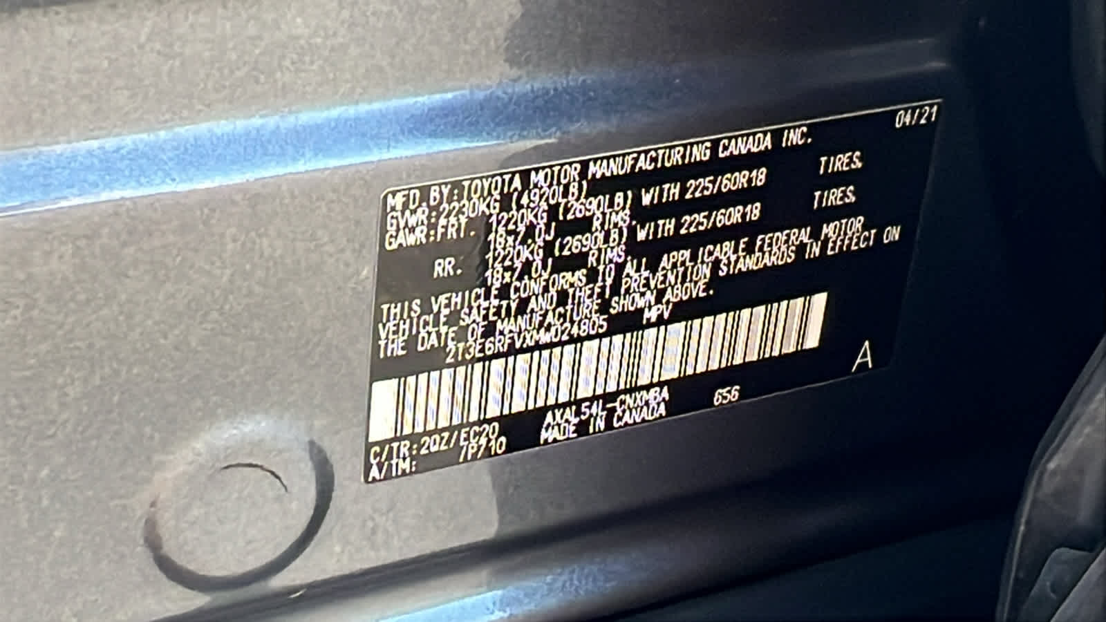 used 2021 Toyota RAV4 car, priced at $32,495