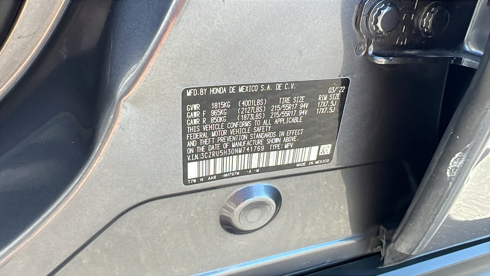 used 2022 Honda HR-V car, priced at $16,995