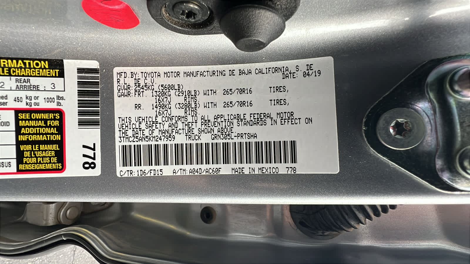 used 2019 Toyota Tacoma car, priced at $35,146